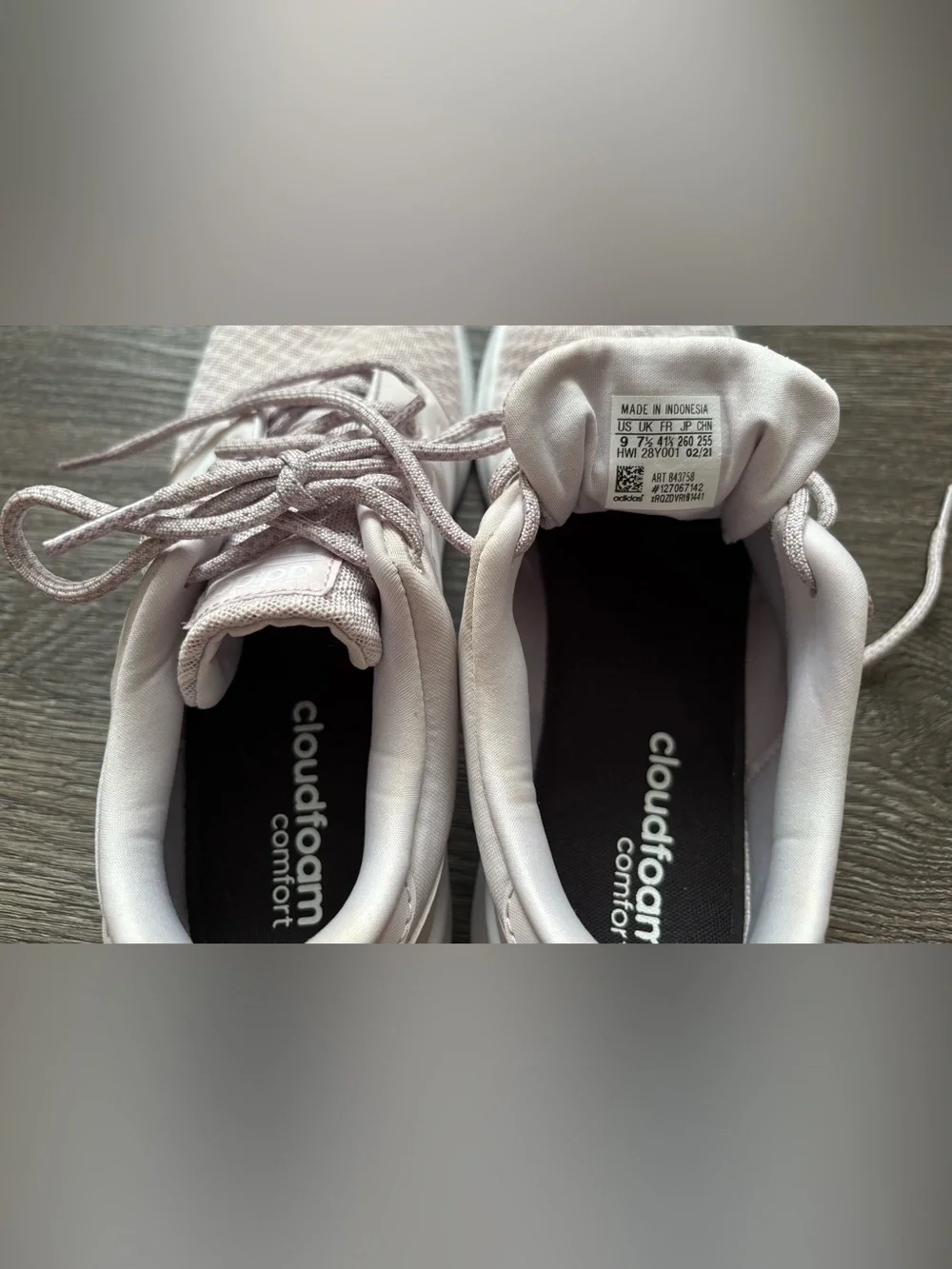 adidas Women's Pale Pink Casual Running Sneakers with White Stripes